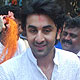 Ranbir Kapoor at Kapoors Ganesha Visarjan